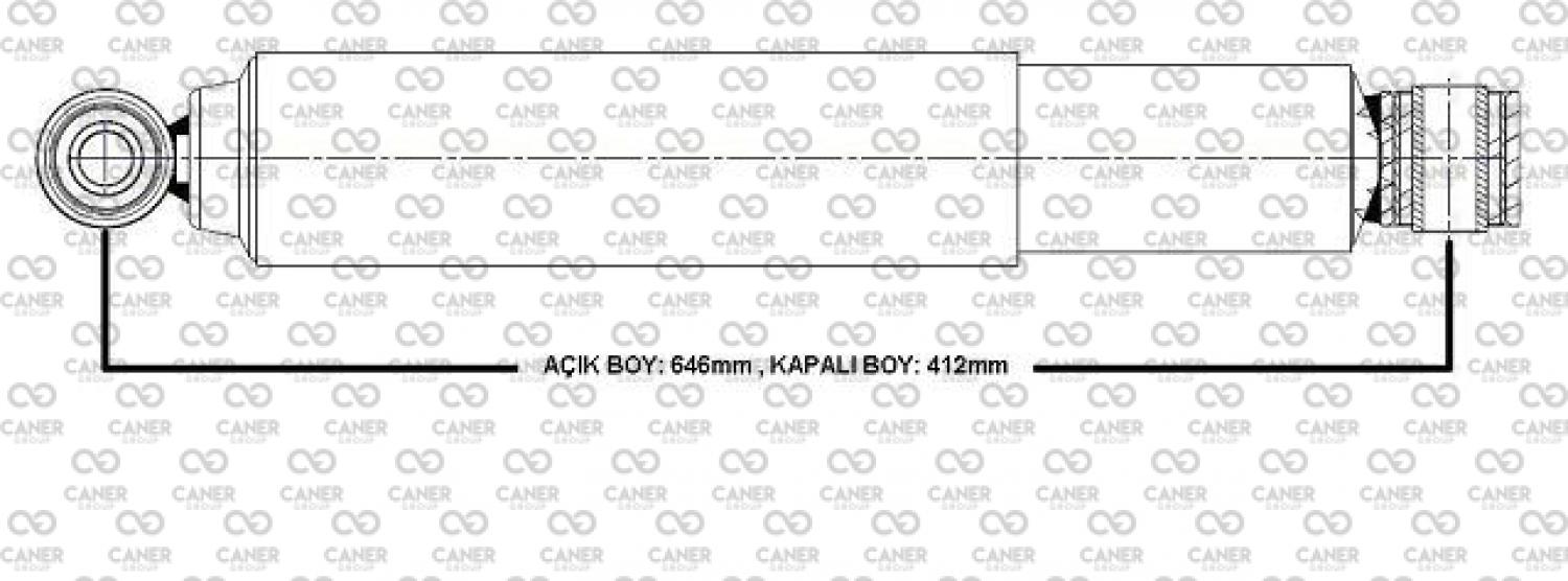 IVECO EUROTECH ARKA AMORTİSÖR-;98414531; 98485042; 98488107; 99432314; 99474622; 99474639; 